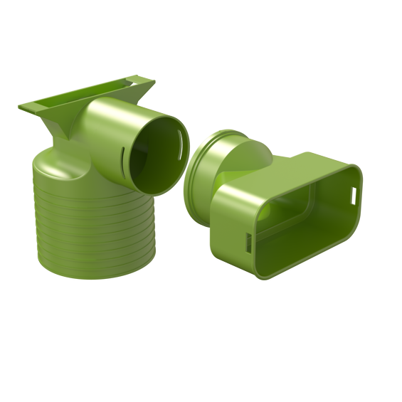 Air Excellent 1x AE55SC Valve Adaptor 125mm 90°