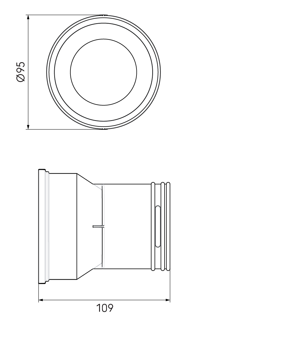 Dimensional drawing – AE23C DBOX Adaptor