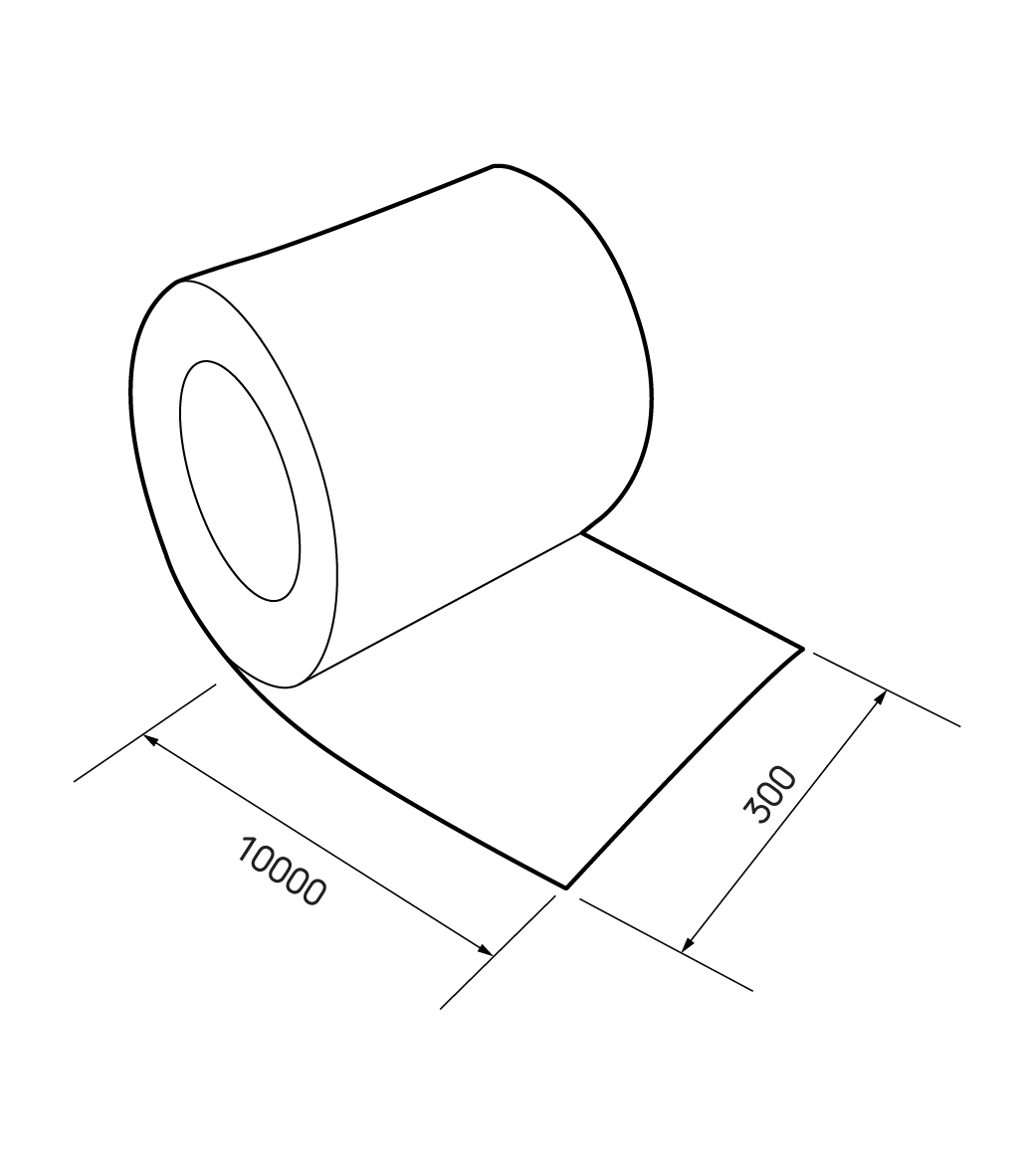 Schéma technique - Bande Butyl 300mmx10m