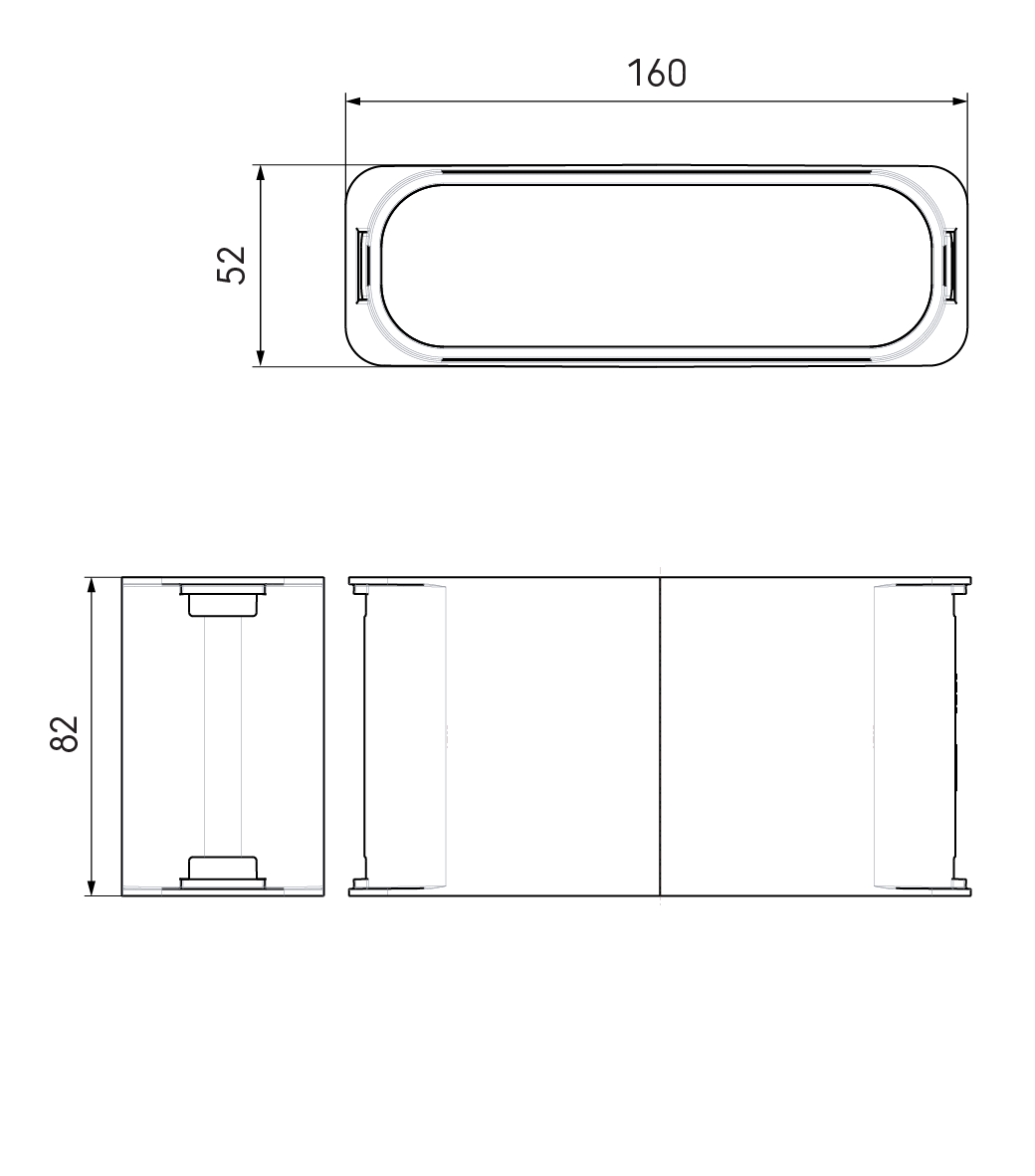 Dimensional drawing – AE45SC Connector