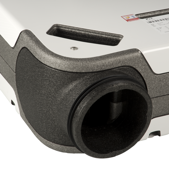 Ubiflux Air CW200 ventilation unit detail on filter location without cover