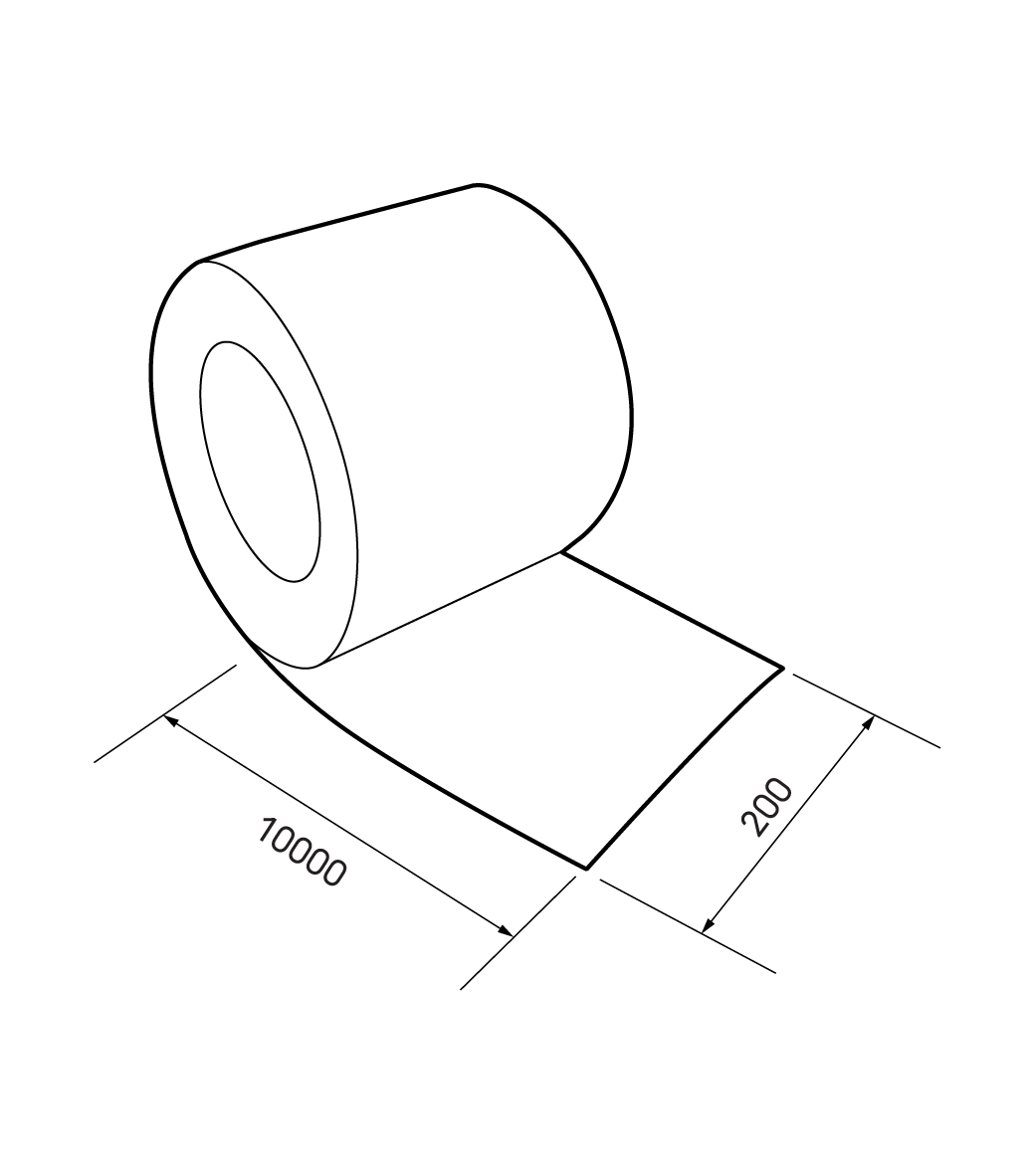 Schéma technique - Bande Butyl 200mmx10m