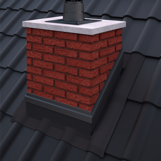 Ubiflex Finio black chimney abutment strip flashing