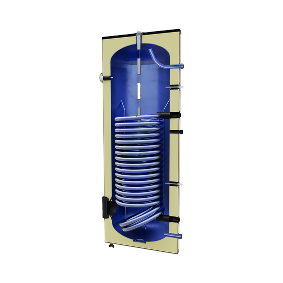 Caelio SR 300 HP domestic hot water cylinder 670 x 1773mm enamelled steel white
