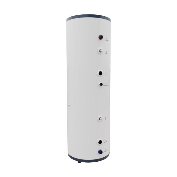 Caelio SR 200 HP domestic hot water cylinder 570 x 1746mm enamelled steel white