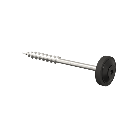 Ridge Screw Torx Stainless Steel 4.5 x 80/ 15mm Black