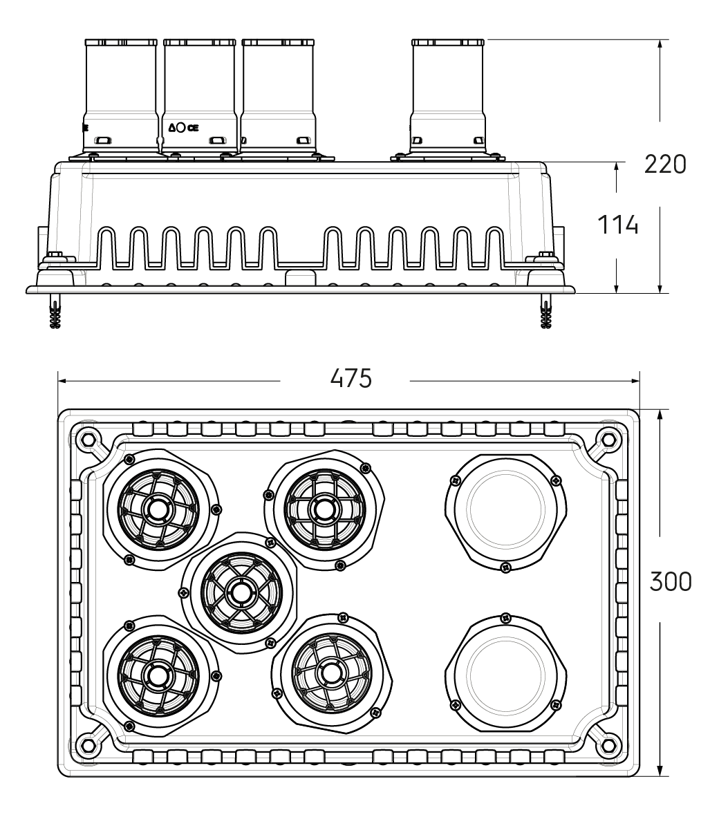 Schéma technique - Kit MultiFlex Shunt 5app - Vue terminal