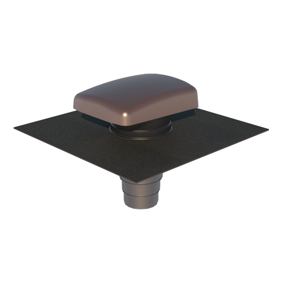 Ventilation Tile Hooded Universal UB41 + Adaptor Sepia