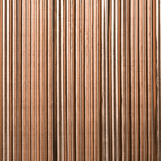 Ubicon Copper Flex Pleated lead-free flashing Copper/Butyl detail