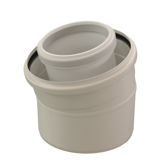 Bend 15° 80/125 PP/ST White