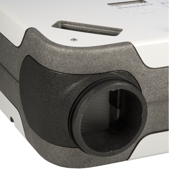 Ubiflux Air CW300 ventilation unit detail on filter location without cover