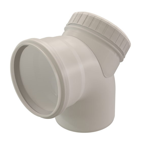 Inspection Bend 87° 160mm PP Translucent