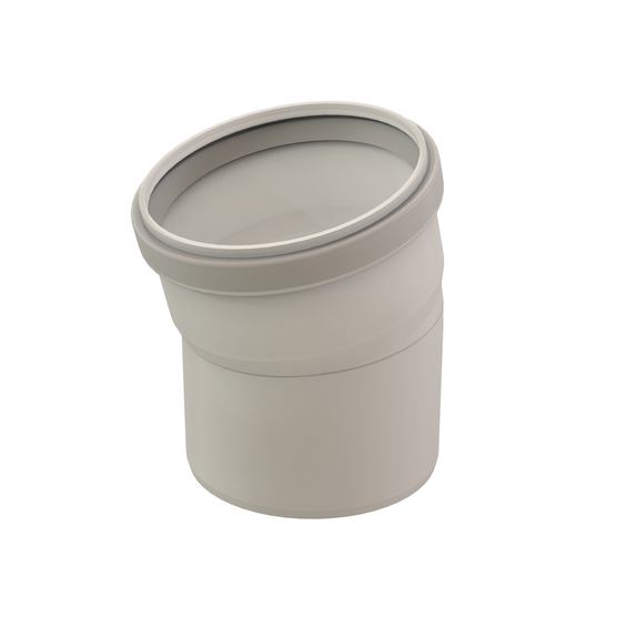 Bend 15° 125mm PP Translucent