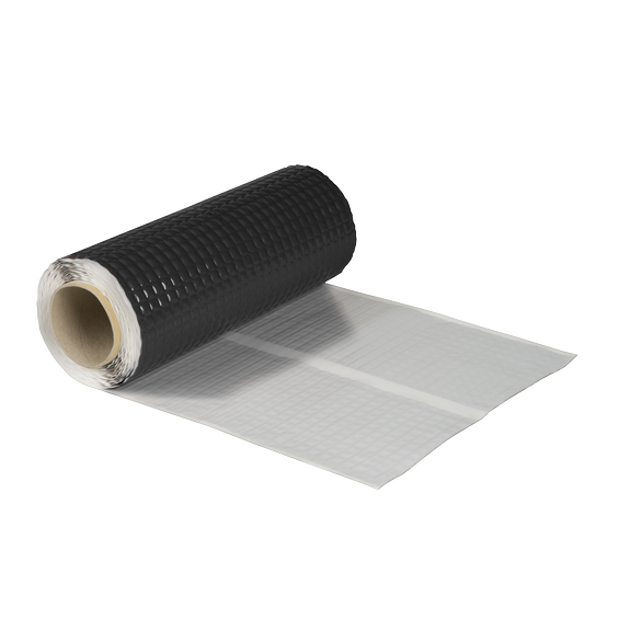 Ubicon Alu Flex Waffle Pattern lead-free flashing 300mm x 5m Alu/Butyl black