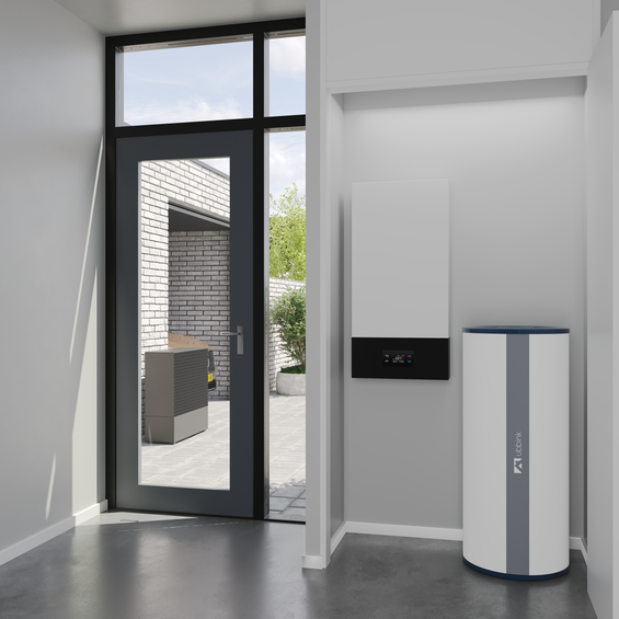 Caelio H buffer tank enamelled steel white