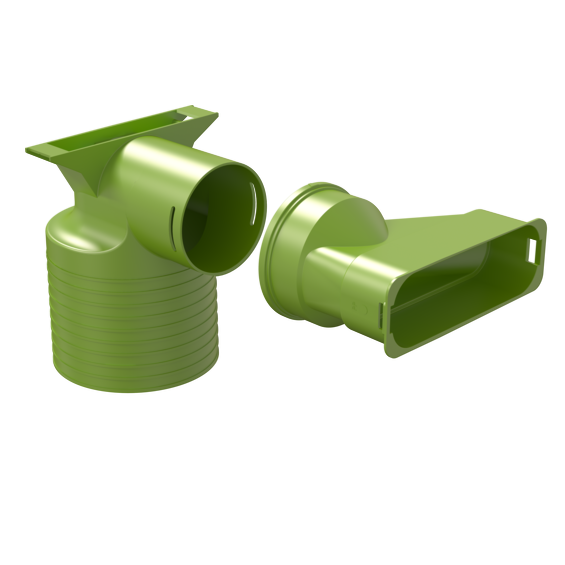 Air Excellent 1x AE45SC Valve Adaptor 125mm 90°