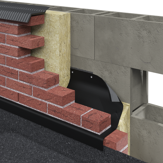 Ubiflex Finio black cavity wall flashing