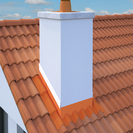 Ubiflex Finio red chimney abutment strip flashing