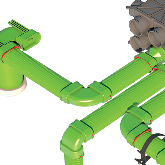 Application picture - Air Excellent AE35SC Horizontal Bend 90° Kit