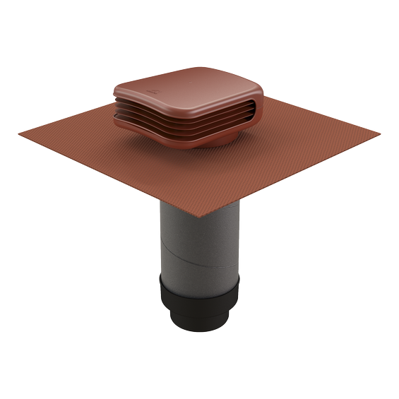 Valetis Roof Terminal Insulated 160-125/150 Pitched Roof Red