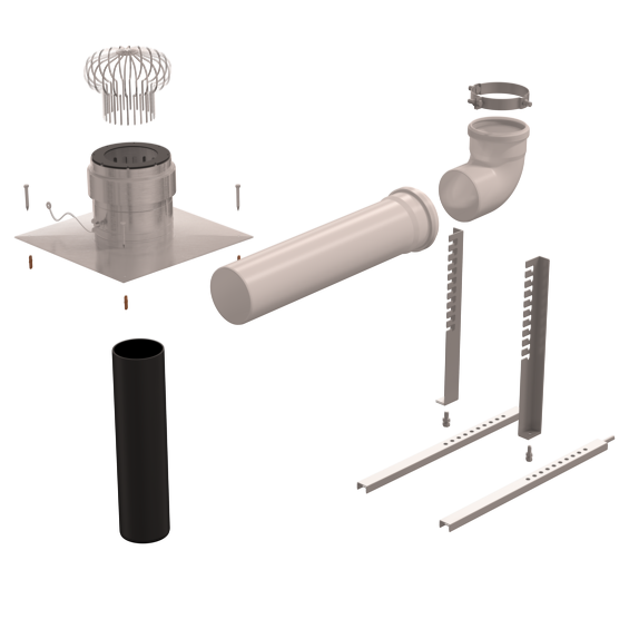 Kit entrée murale rigide Chemilux B22p B23p