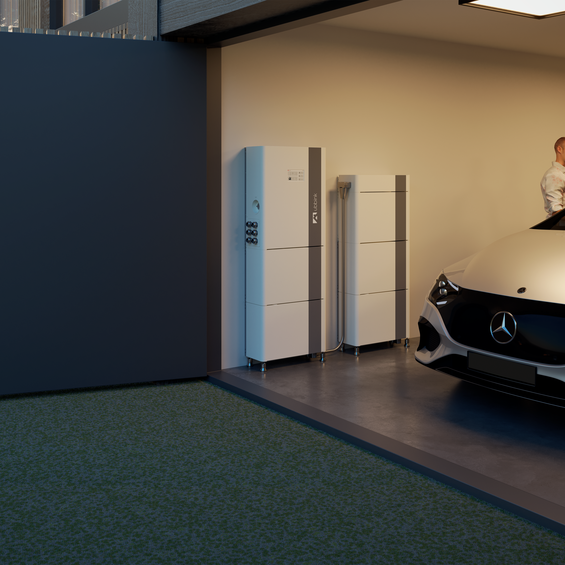 Ubbink Battery Energy Storage System in garage 2