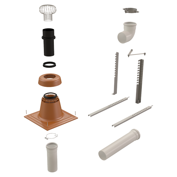 Kit Chemilux B2p entrée murale ocre d110 