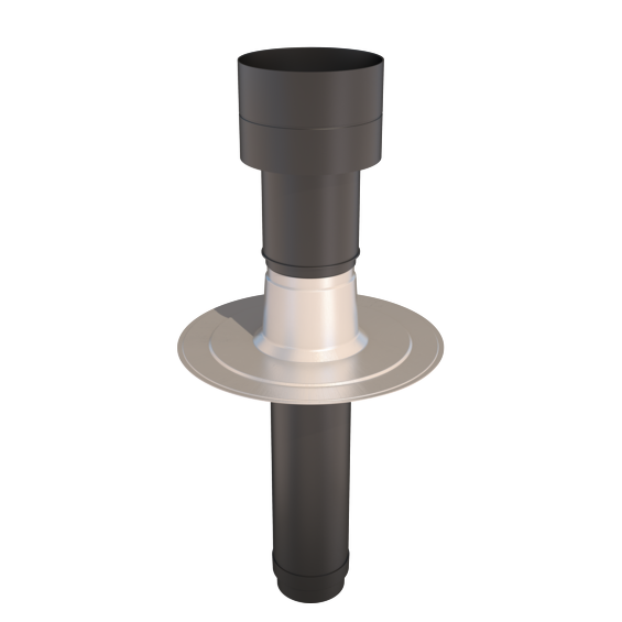 169510-169903-Ventub 125 BLK & Alu flange plate for flat roofs