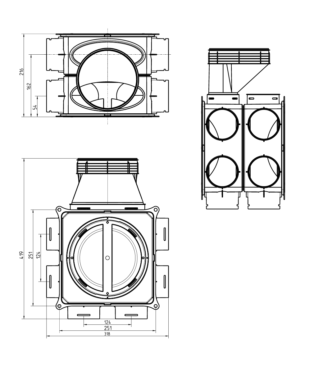 Dimensional drawing – Air Excellent DB212V160