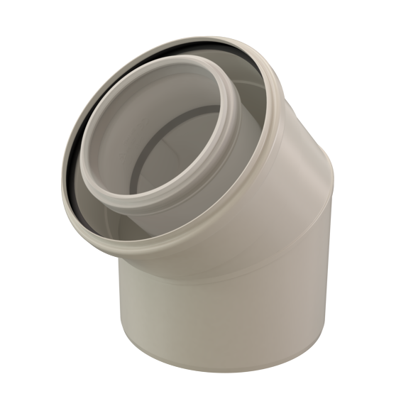 Bend 43.5° 100/150 PP/ST White