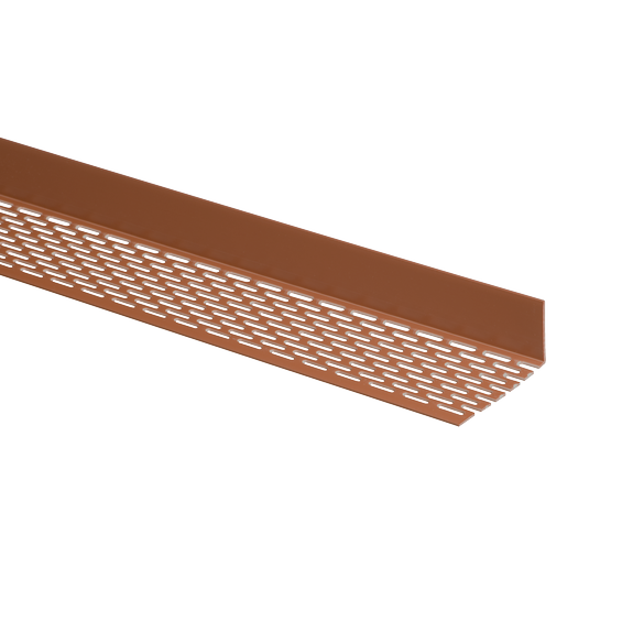 Ventilation Profile 30mm x 60mm x 2,5m Hard PVC brown