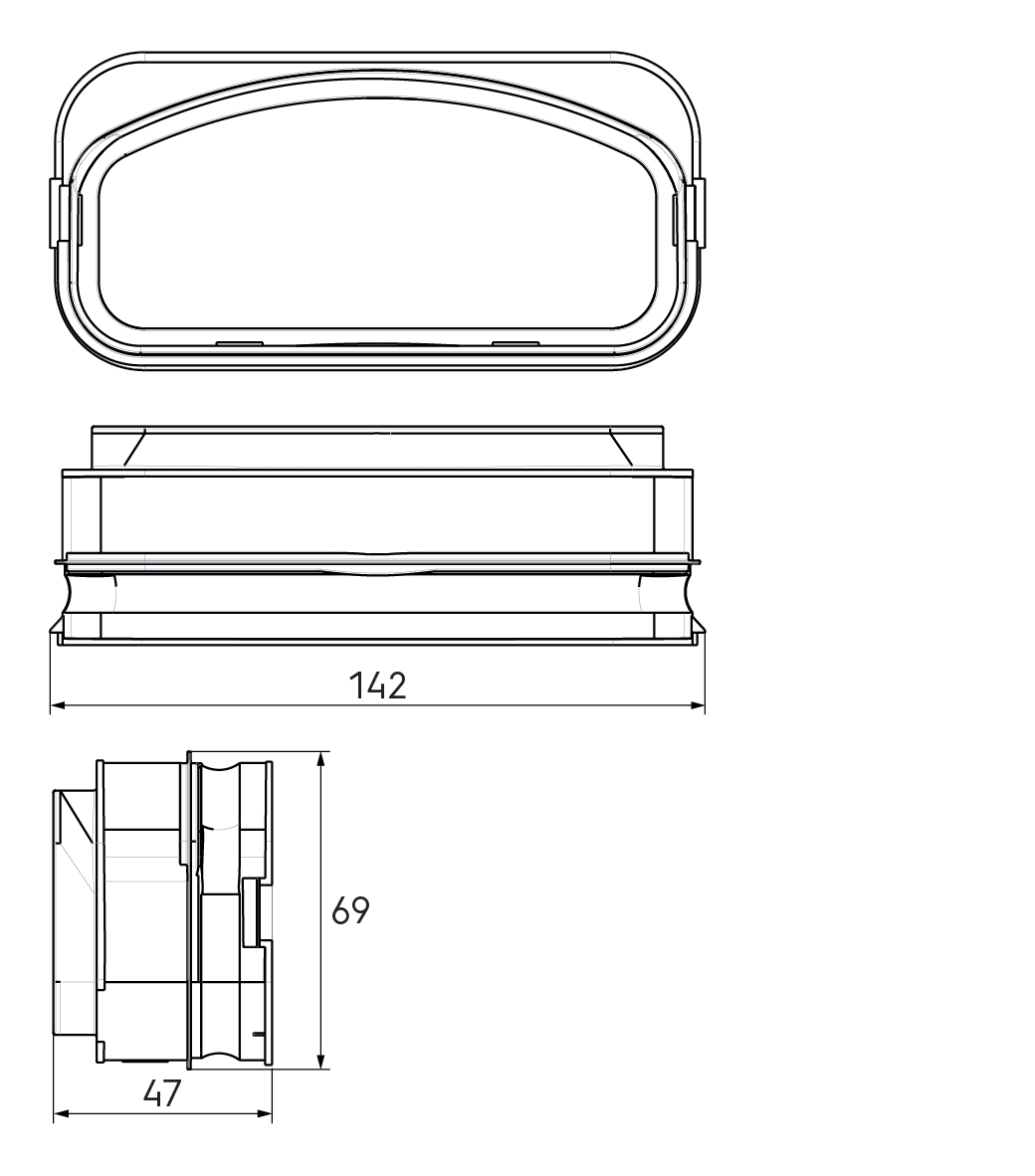 Dimensional drawing – AE55SC Seal Ring