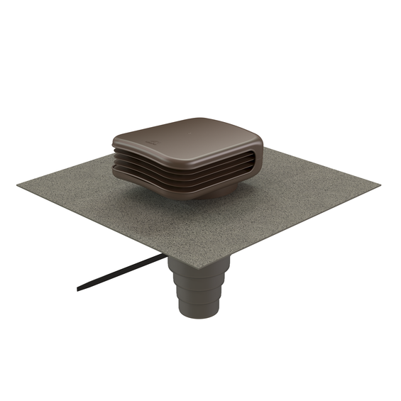 Valetis Roof terminal 200 with adaptor brown/grey