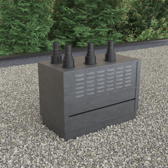Application render - Rolux Flex Outlet 60 mm level cap renovation