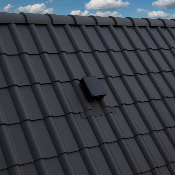 Valetis roof terminal 200 black/black on pitched roof