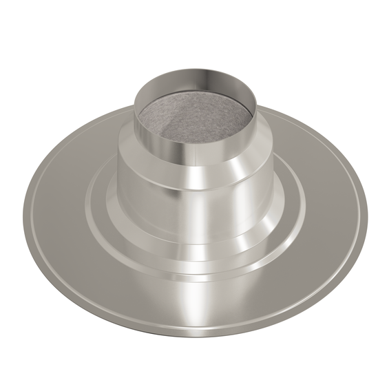 Flashing 131mm 0° insulated aluminium metal grey
