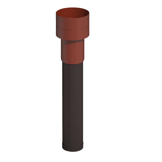 Ventub roof terminal 125 1130mm Red