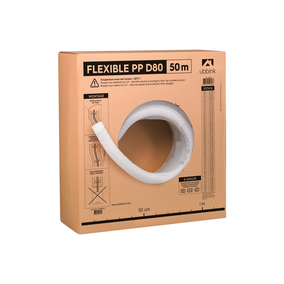 Flex Pipe 80mm L50m PP Translucent