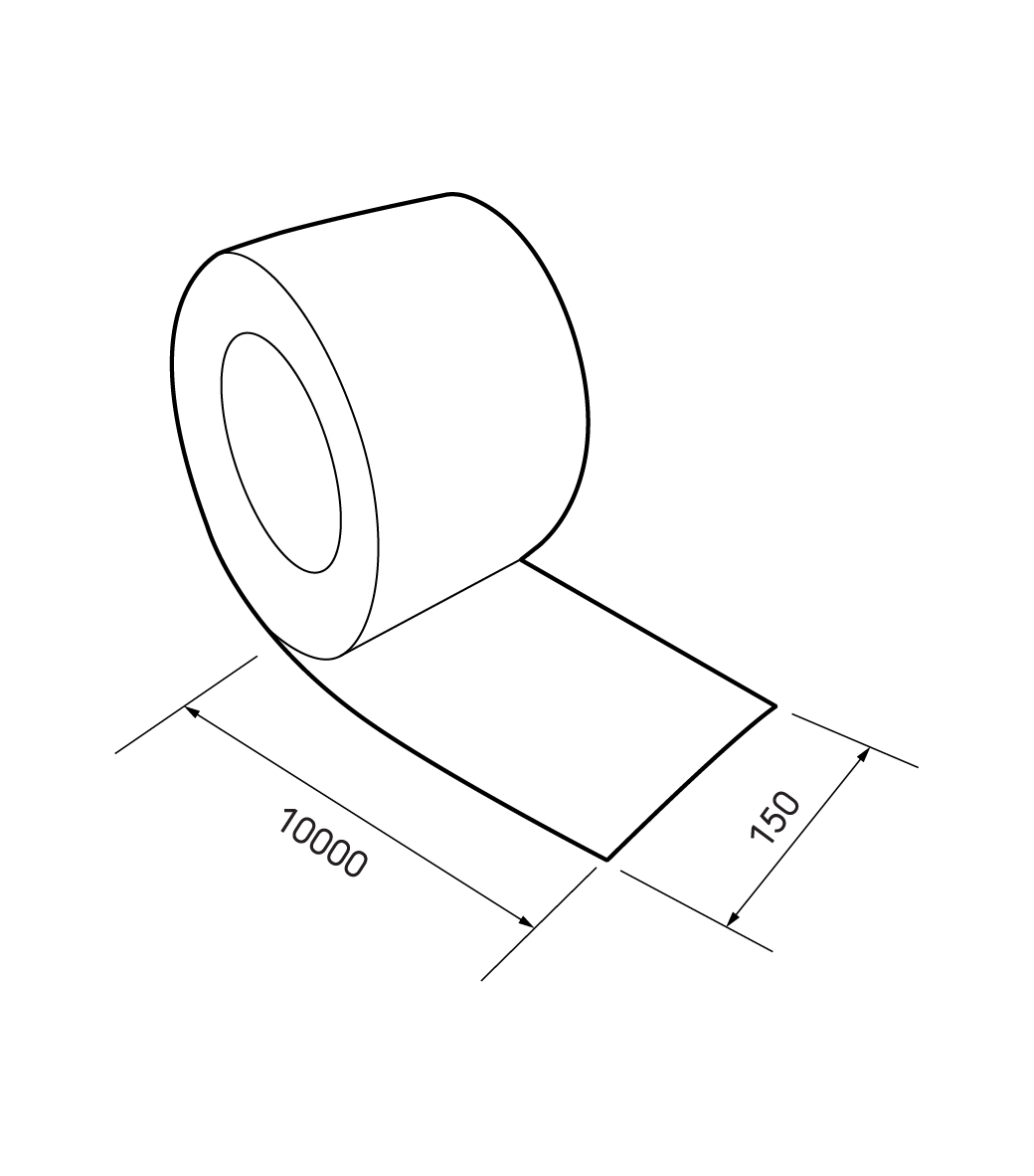 Schéma technique - Bande Butyl 150mmx10m