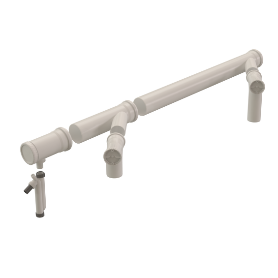 Set Cascade Basic Under Pressure 110-80 PP Translucent