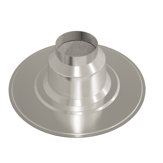 Flashing 110mm 0° insulated aluminium metal grey