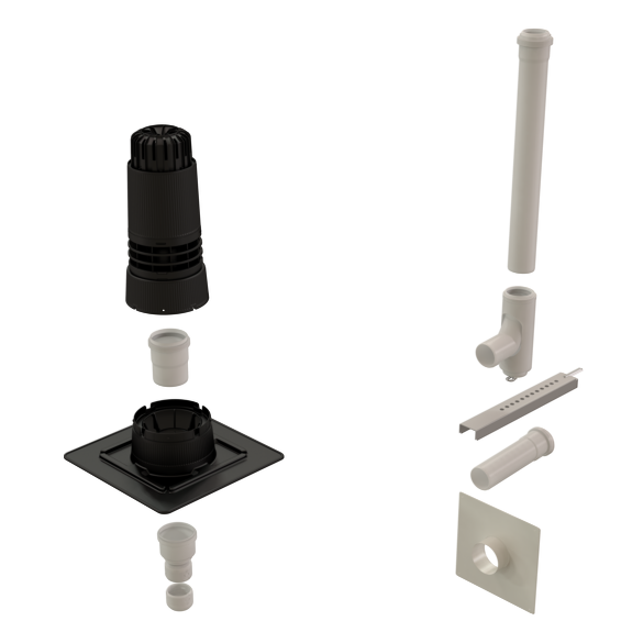 184 426 Kit Renolux entrée murale noir d60/100