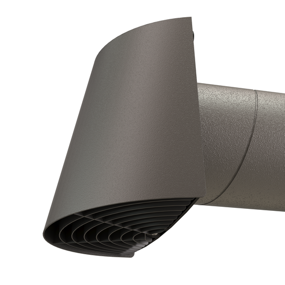 Contego wall terminal with Aerfoam 125 mm PP grey/black zoom image