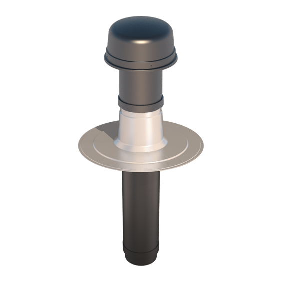 169860-146177-Insulated stack 180 BLK & Alu flange plate for flat roofs