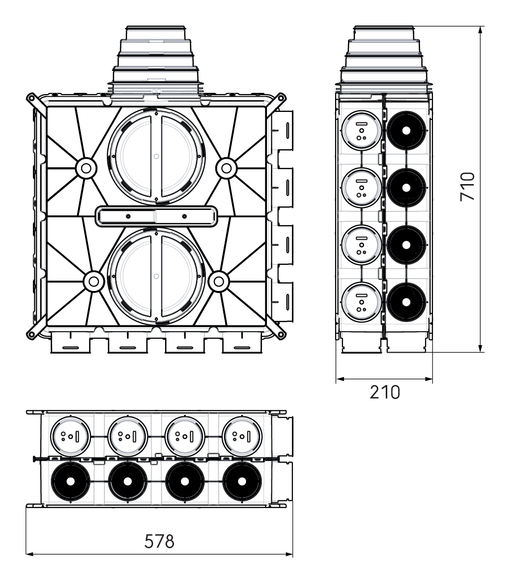 Dimensional drawing – DBOX 816