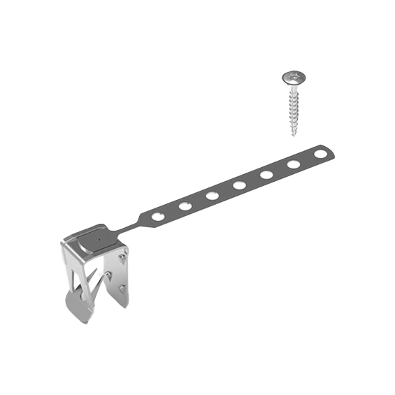 Edge clamp clip with screw INOX