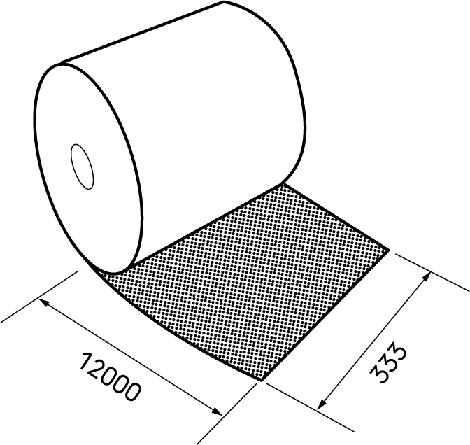 Schéma - Bande d'étanchéité Ubiflex Standard larg.333mm long.12m