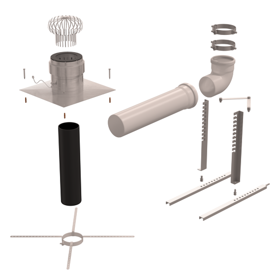 Kit entrée murale flexible Chemilux B22p B23p