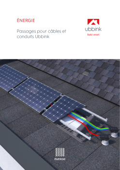 Passe-cables solaire toit plat Ubbink France