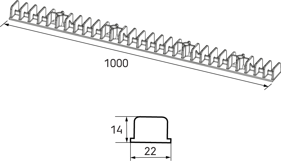 Schéma - Liteau de ventilation H14